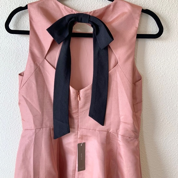NEW! J Crew Satin Taffeta Midi Pink Dress Size 6 - Picture 1 of 12